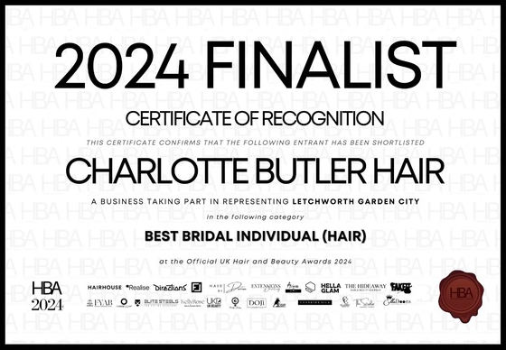 Charlotte Butler Hair Certificate
